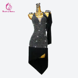Latin Dress Woman Girls Dance Skirt Sexy Suit Ballroom Elegant Clothes Evening Long Costume Practice Wear Female Line Stage Midi