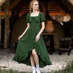 Retrò Vintage Medievale Rinascimento Abito celtico Vichingo Elfico Costume Per donna Celtico Costumi da pirata Fantasia Halloween Carnevale Mascherata LARP Adulti Vestito