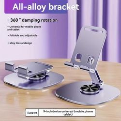 TEMU Alloy Mobile Phone Holder, Desktop Lazy Tablet Support Stand, Rotatable And Foldable Mobile Phone Holder, Portable Live Broadcast And Drama Watching Stand