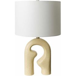 Pierrelaye 24"H x 14"W x 14"D Modern White/Beige Table Lamp - Boutique Rugs