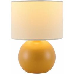 Stolbovaya 10"H x 8"W x 8"D Traditional Yellow/White/Translucent Table Lamp - Boutique Rugs