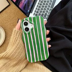 TEMU -one Film Colorful Stripes Suitable For Anti-fall Protection Case Creative Personality For Iphone 16 15 14 13 Pro Phone Case