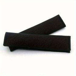 TEMU 4pcs Soft Black Car Seat Belt Cover Pads - Comfortable Shoulder Protectors For Adults & , Fit,