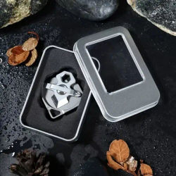 [Titanium Multifunctional Tool] 1pc Titanium Multifunctional Tool Pendant - Small Portable Screwdriver Wrench EDC Emergency Tool