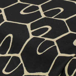Tissu jersey extensible "graphique", noir/coloré