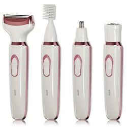 TEMU 4-in-1 Rechargeable - Face, Nose, Legs, Underarm, Bikini Trimmer - , Painless Grooming Kit - Portable & Rechargeable