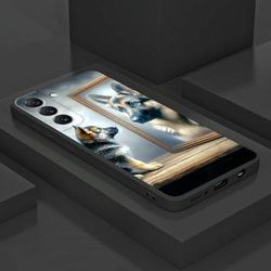 TEMU Cool German Shepherd Dog Phone Case S25 S24 Ultra S23 Plus S22 S21 S20 Fe Silicone Protective High- Shockproof Cover