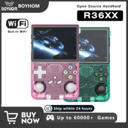 BOYHOM 2025 NEW R36XX Retro Handheld Video Game Console Linux System 3.5 Inch IPS Screen 64G/128GB256G WiFi Game Player