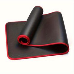 TEMU 1pc Nbr Rubber Yoga Mat, Non-slip, Extra-wide, Long, Fitness Training Mat, Gym Floor Mat, In Grey, Blue, Purple, Solid Color, Valentine's, Day, Thanksgiving, Christmas