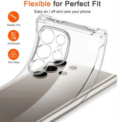 Transparent Phone Case For Samsung S25 S24 Ultra ShockProof Back Cover For Samsung Galaxy S 24 Ultra