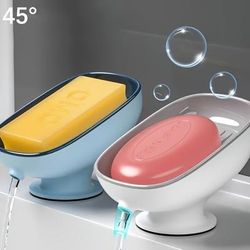 TEMU 2-in-1 Bathroom Soap Holder With Dual Storage For Round, Square, And Large Soap Bars, No Fragrance Added - Multicolor Packaging