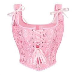 Retrò Vintage Medievale Rinascimento Corsetto Gilet Bustino Allacciato Floreale Jacquard Costume Per donna Celtico Fantasia Reale Natale Halloween Carnevale Feste Casual Quotidiano LARP Adulti