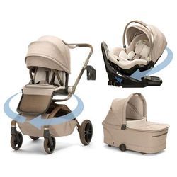 Maxi-Cosi Tana 360 + Peri 180 Rotating Infant Car Seat Travel System + Bassinet Bundle - Natural Her