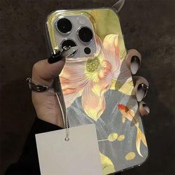 TEMU Lotus Koi Suitable For Phone14/15 Phone 11 12 12pro 13 13p 13promax 14 14pro 14promax 14plus 15 15pro 15plus 15pm 16 16pro 16plus 16promax Phone
