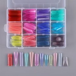 TEMU 288pcs Per Box, Nail Extension Tools, 12 Styles, 12 Colors
