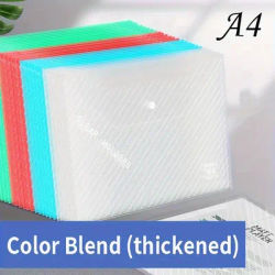 10/5 pcs A4 Transparent Folder File Pouch Poly Stationery Storage File Bag Plastic Documents Filing Organizer Pocket Folders