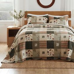 Sedona Reversible Cotton-Rich Bedspread Set by Greenland Home Fashions in Multi (Size QUEEN)