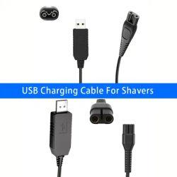 1pc Electric Shaver USB Charger For Philips Series 3000 5000 7000 9000/Oneblade QP2520 QP2620 RQ320 RQ328 RQ330 RQ331 RQ338
