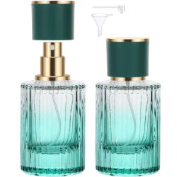 2 Pieces 30 ml Perfume Travel Refillable Glass Perfume Bottle Sprayer Spray Bottle, Empty Refillable Travel Bottle Perfume Sprayer Essential Oil Perfume Container Suitable for Men and Women