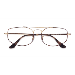 Unisex s aviator Gold Tortoise Metal Prescription eyeglasses - Eyebuydirect s Ray-Ban RB6545 Explorer 5