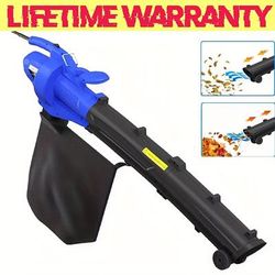 TEMU Leaf Blower 3000w Electric Garden Leaf Grass Hedge Blower Vacuum & Mulcher With Adjustable And Telescopic Tubes, 3 In 1 Leaf Hoover Cleaning Tool For Lawn Care, Courtya Wood Chips, Garden , Grass