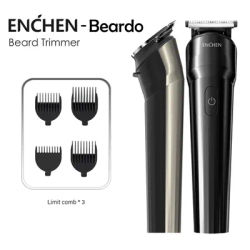 ENCHEN BEARDO Men's Multi-Purpose Hair Clipper Body Facial Trimmer Beard Shaver Safety Lock Design 4 Nozzles Type-C Charging