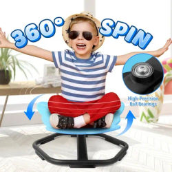 Outdoor Swivel Chair 360° Spin Toy for Kids Swing Seat Sensory Balance Funny Chairs Relief Motion Sickness Toys For Boys Girls