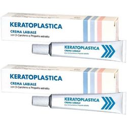 Keratoplastica Crema Labiale Set da 2 2x10 g Protezione per le labbra