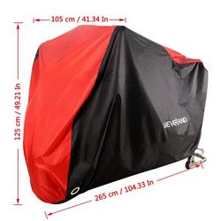 TEMU Neverland Motorcycle Bike Cover Heavy Duty All Season Protection, Uv Resistant, Durable, Breathable, Universal Fit For Motorcycle, Scooter, And Moped Storage, Outdoor Use, L-xxl, 3 Sizes