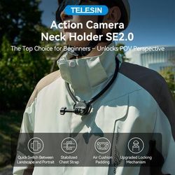 TEMU Telesin Halter Se 2.0, With , Adjustable Chest Strap, Chest Hanger, Pov Video Vlog Halter Stand, Suitable For Go 11 10 9 Action Camera Suitable For Dji 4 , Suitable For X3 X4