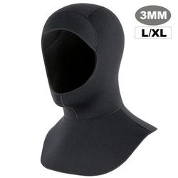 TEMU 3mm&5mm Neoprene Diving Hood, Elastic And Protective For Ears And Head, Sun Protection Swim Cap For Men And Women, Black, Suitable For Cold Water Swimming, Snorkeling, Surfing