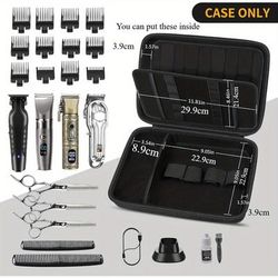 TEMU Hard Travel Case For Hair Clippers, Hair Cutting Barber Supplies Organizer Bag, Trimmer Storage Holder For Ufree/for Wa/for Hl/for Norelco/for Men Razor Kits -black