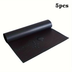 TEMU 5pcs Bbq Mat, Heat Resistant, Easy To Clean, Reusable, Suitable For Outdoor Camping And Grilling