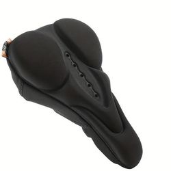 TEMU High Elastic Bike Seat Cover - Breathable Cushion For Women And Men, Rainproof Dustproof Cycling Pad For Exercise, Mountain, Road Bikes - 1 Pack