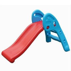 TEMU Folding Garden Slide Climber Set Baby Toddler Indoor Outdoor Kids Toy Blue Red