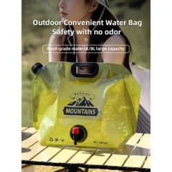 8L 281OZ Large Capacity Water Bag Outdoor Portable Foldable Water Storage Bag Camping Car Food Grade Soft Water