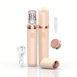 TEMU Conduroma 2-in-1 Electric Epilator And Shaver For Women, Usb Rechargeable Facial Hair Remover With 18 Tweezers, Types For Face, Legs, Bikini, 350mah Lithium Battery, 4-12v