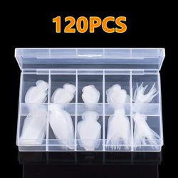 TEMU A Box Of 120 Silicone Molds, Featuring 10 Different Styles With 12pcs Each, Is A And Reusable Manicure Tool That Allows For The Creation Of Exquisite Nail Designs.