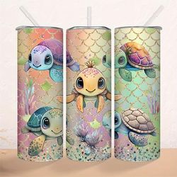 TEMU 1pc 20oz Stainless Steel Water Bottle With Cute Turtle Pattern Insulation And Cooling Water Cup Suitable As A Gift For With Straw