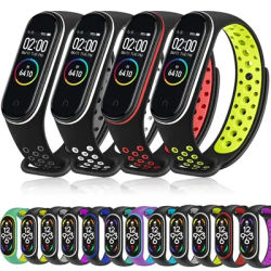 Bracelet de montre de sport en silicone pour Xiaomi, Mi Band 7, NDavid Smartwatch, Correa mield7, Air-Hole Wrist Bracelet on Mi Band 6, 5, 4, 3, 7, 8 Strap