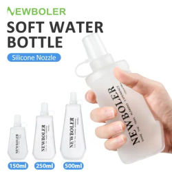 NEWBOLER TPU Soft Bottles Foldable Silicone Water raveling Running Cycling Marathon Outdoor Sport Water Bottle BPA Free Light