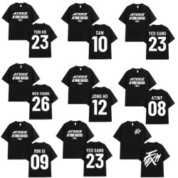Ateez 2025 World Tour in Your Fantasy T-shirts Hongjoong Seonghwa Yunho Yeosang San Mingi Wooyoung Jongho Short Sleeve T Shirts