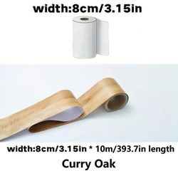 TEMU 1pc Self-adhesive Wood Grain Repair Tape - Pp Material, Realistic Wood Patterns For Diy Furniture, Table, Chair, Skirting Board, Door, Window, Floor Restoration