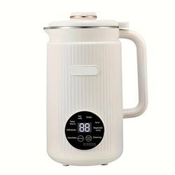 TEMU Senbowe Automatic Nut Milk Machine - Insulated, Self-cleaning, For Homemade , Oats, Soy Milk & Plant-based Beverages, 220-240v Ac, Stainless Steel, 1200ml Capacity, Plug