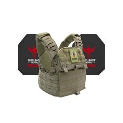 Shellback Tactical Banshee Elite 2.0 Active Shooter Kit with Level IV Model 4S17 Armor Plates Ranger Green One Size SBT-BANELT-4S17-RG
