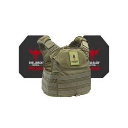 Shellback Tactical Patriot Active Shooter Kit with Level IV Model 4S17 Armor Plates Ranger Green One Size GSA-PATPC-4S17-RG