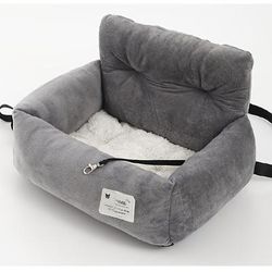 TEMU Car Dog Bed Pet Nest Car Pet Mat Cat Nest Front And Rear Removable Washable Car Riding Essential Dog Safety Seat