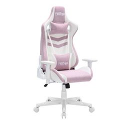 Techni Sport Pastel Series Ergonomic Faux Leather Computer Gaming Chair, Pink