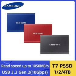 Samsung T7 portable ssd 1TB 2TB 4TB External Solid State Drives disco duro externo Type-C USB3.2 Gen2 SSD compatible for Laptop