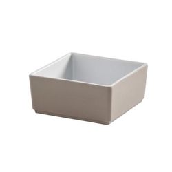 American Metalcraft UBS16MO 16 oz Square Bowl, 4 1/2" x 4 1/2", Melamine, Mocha, Beige